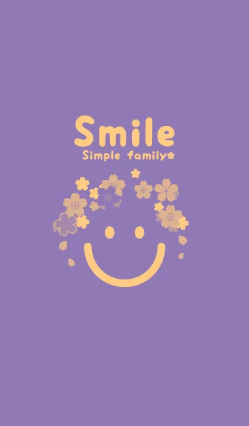 [LINE着せ替え] スマイル＆桜 ヘリオトロープの画像1