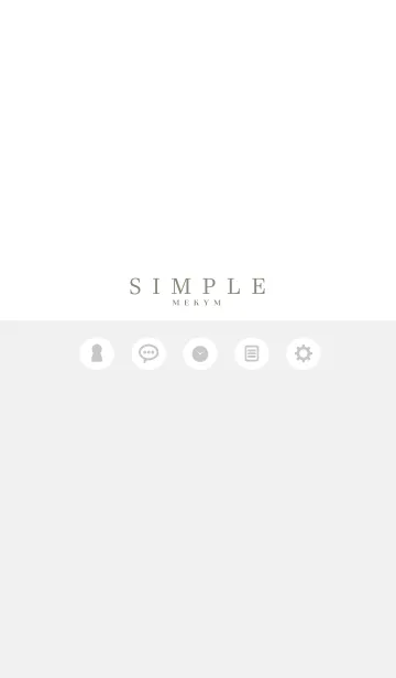 [LINE着せ替え] SIMPLE ICON WHITE - MEKYM 10の画像1
