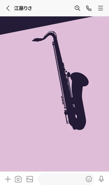 [LINE着せ替え] Saxophone CLR ペールライラックの画像2