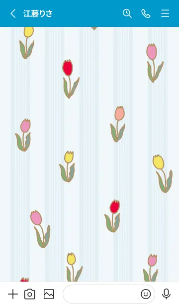 [LINE着せ替え] チューリップ たくさん3の画像2