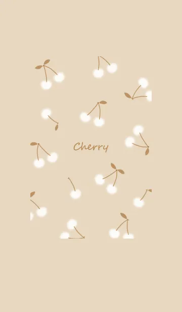 [LINE着せ替え] ふわふわチェリー♡beige05_1の画像1