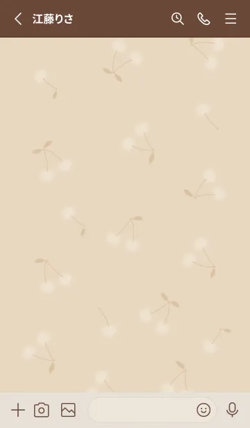[LINE着せ替え] ふわふわチェリー♡beige05_1の画像2