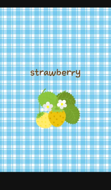 [LINE着せ替え] 黄いちご 黒色の画像1