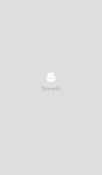 [LINE着せ替え] Simple fluffy rabbit♡Gray01_1の画像1