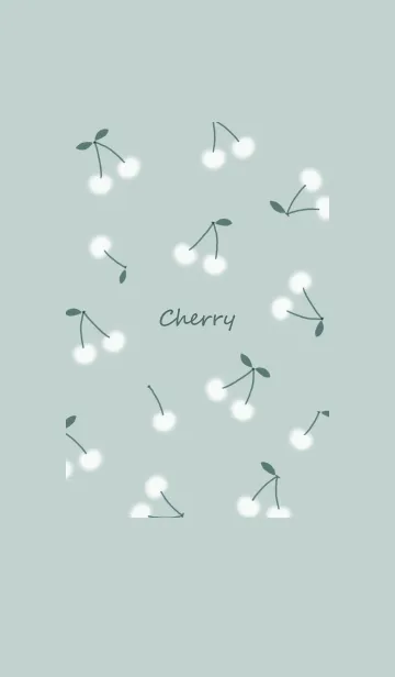 [LINE着せ替え] ふわふわチェリー♡bluegreen06_1の画像1