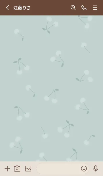 [LINE着せ替え] ふわふわチェリー♡bluegreen06_1の画像2