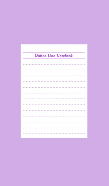 [LINE着せ替え] カラー点線ノート/パープルの画像1