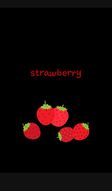 [LINE着せ替え] 野イチゴ3 黒色の画像1