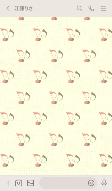 [LINE着せ替え] Clef dot サーモンピンクの画像2