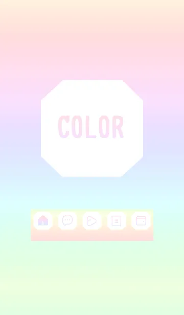 [LINE着せ替え] green color rainbow K01の画像1