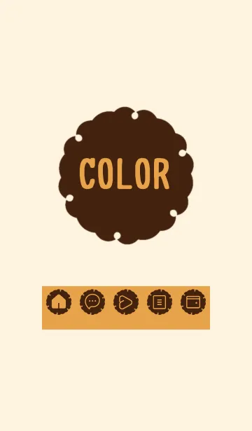 [LINE着せ替え] brown color G29の画像1