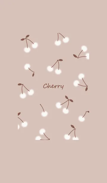 [LINE着せ替え] ふわふわチェリー♡pinkbrown08_1の画像1