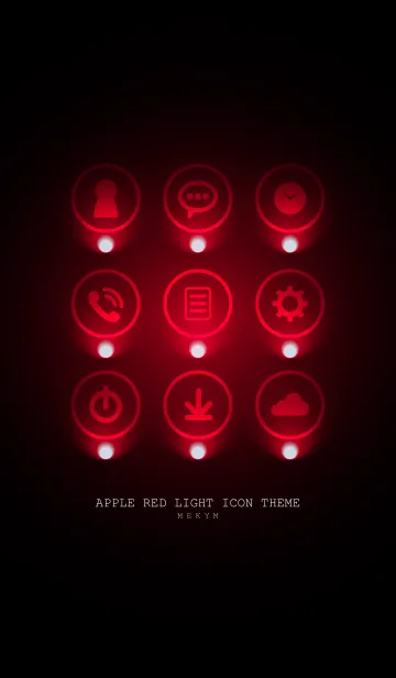 [LINE着せ替え] APPLE RED LIGHT ICON THEME 2の画像1