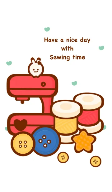 [LINE着せ替え] Happy Time Happy Sewing 17の画像1