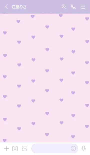 [LINE着せ替え] pattern_heart (lavenderpink)の画像2