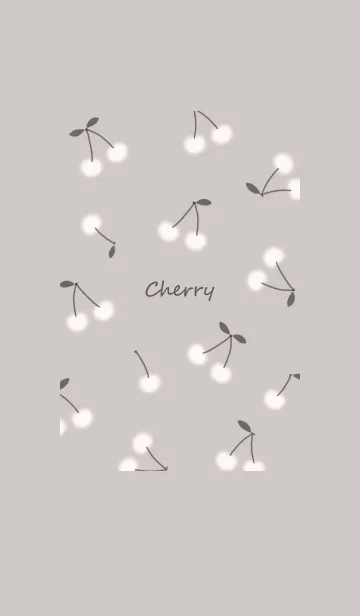 [LINE着せ替え] ふわふわチェリー♡pinkgraige09_1の画像1