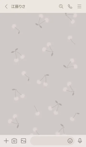 [LINE着せ替え] ふわふわチェリー♡pinkgraige09_1の画像2