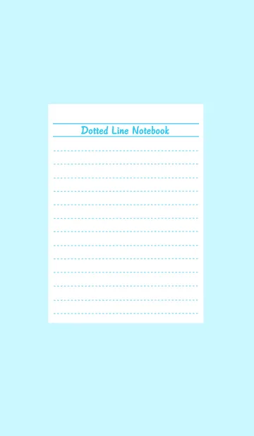 [LINE着せ替え] カラー点線ノート/ライトブルーの画像1