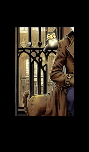 [LINE着せ替え] 猫紳士街_#EaD026。の画像1