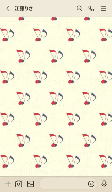 [LINE着せ替え] Clef dot シグナルレッドの画像2