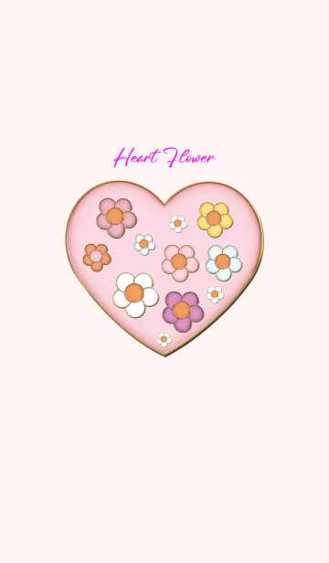 [LINE着せ替え] Enamel Pin Heart Flower 41の画像1