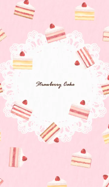 [LINE着せ替え] Strawberry Cake 1 - 06-01 ピンク Ver.aの画像1