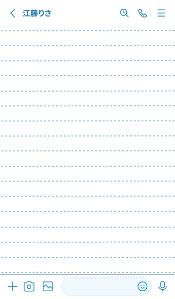 [LINE着せ替え] カラー点線ノート/ブルー/ホワイトの画像2
