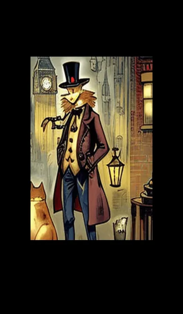 [LINE着せ替え] 猫紳士街_#EaD020。の画像1