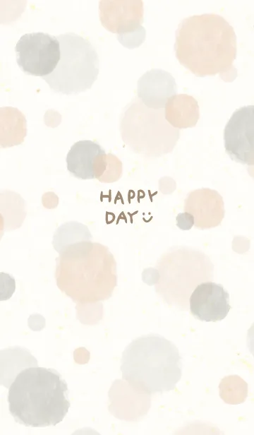 [LINE着せ替え] 水彩 ドット ベージュ10の画像1