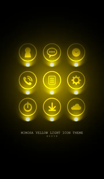 [LINE着せ替え] MIMOSA YELLOW LIGHT ICON THEME 2の画像1