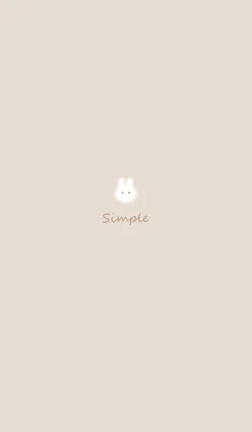 [LINE着せ替え] Simple fluffy rabbit♡brown03_1の画像1