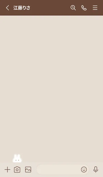 [LINE着せ替え] Simple fluffy rabbit♡brown03_1の画像2