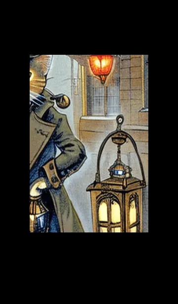 [LINE着せ替え] 猫紳士街_#EaE124。の画像1