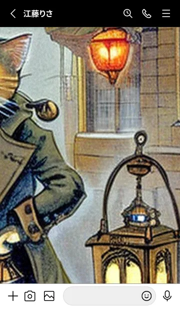 [LINE着せ替え] 猫紳士街_#EaE124。の画像2