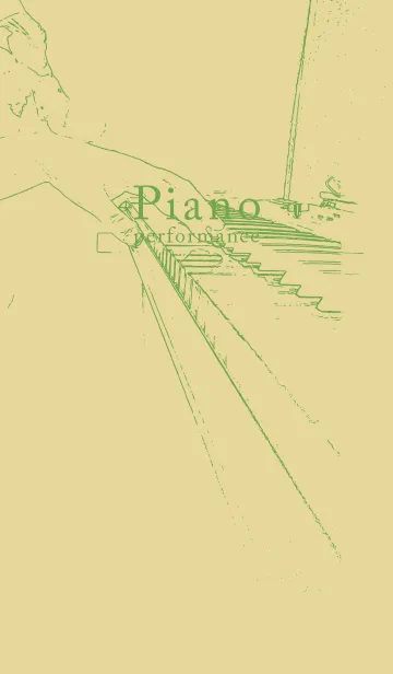 [LINE着せ替え] ピアノ演奏  ペールライムライトの画像1