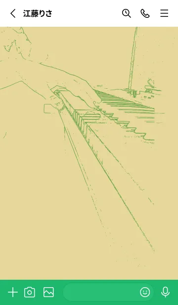 [LINE着せ替え] ピアノ演奏  ペールライムライトの画像2