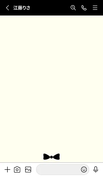 [LINE着せ替え] BORDER & RIBBON -Black 9-の画像2