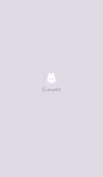 [LINE着せ替え] Simple fluffy rabbit♡violet04_1の画像1