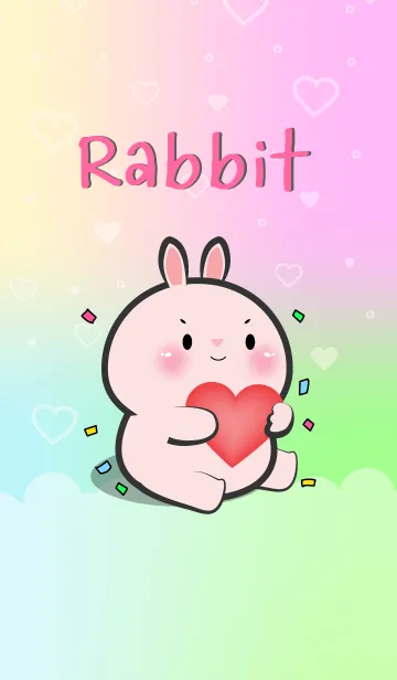 [LINE着せ替え] LOVE U Pink Rabbit Theme (JP)の画像1
