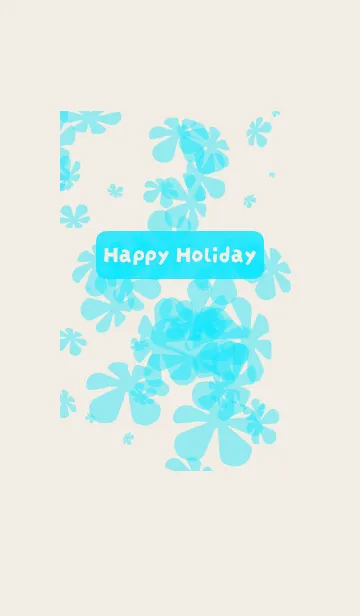 [LINE着せ替え] ハッピー ホリデー ブルーとホワイトの画像1