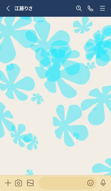 [LINE着せ替え] ハッピー ホリデー ブルーとホワイトの画像2