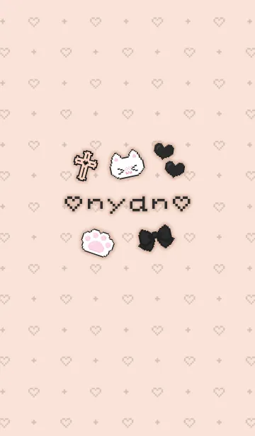 [LINE着せ替え] ♡ nyan ♡ 地雷系量産型オレンジ&ブラックの画像1