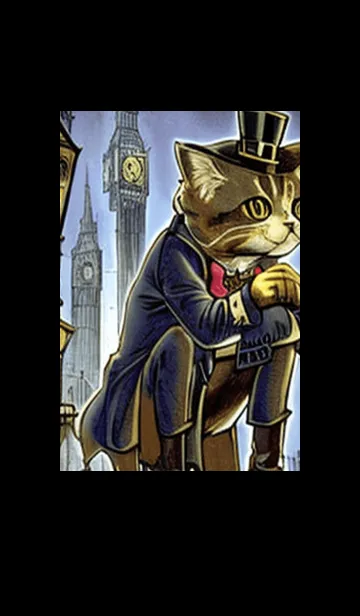 [LINE着せ替え] 猫紳士街_#EaE116。の画像1