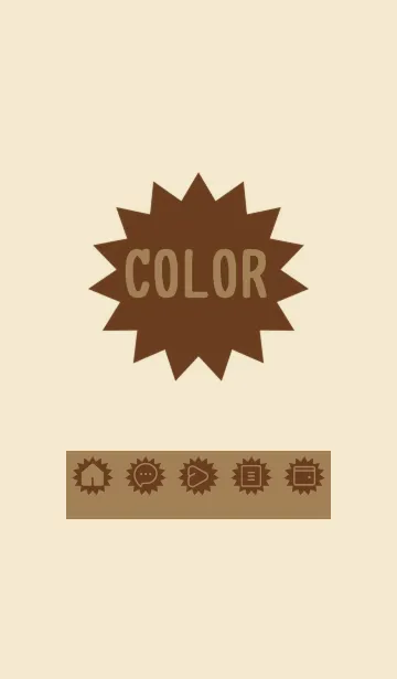 [LINE着せ替え] beige color H30の画像1