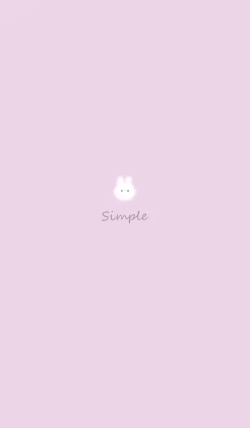 [LINE着せ替え] Simple fluffy rabbit♡pinkpurple12_1の画像1