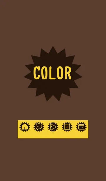 [LINE着せ替え] brown color H26の画像1