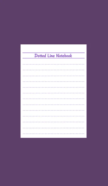 [LINE着せ替え] カラー点線ノート/ディープパープルの画像1