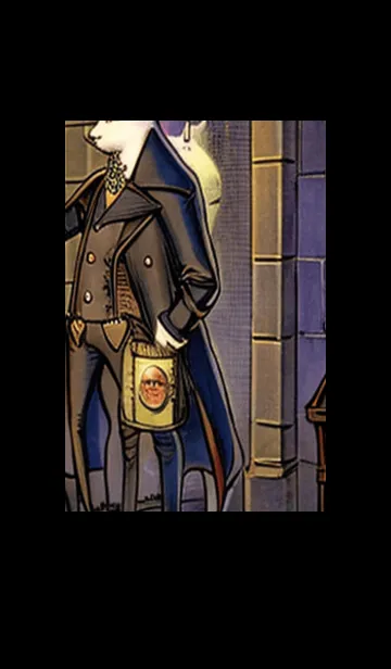 [LINE着せ替え] 猫紳士街_#EaE110。の画像1