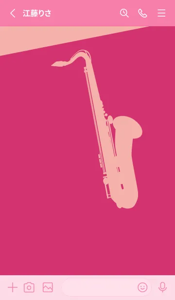 [LINE着せ替え] Saxophone CLR 紅色の画像2