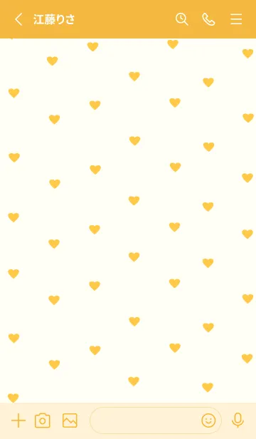 [LINE着せ替え] pattern_heart (orange)の画像2